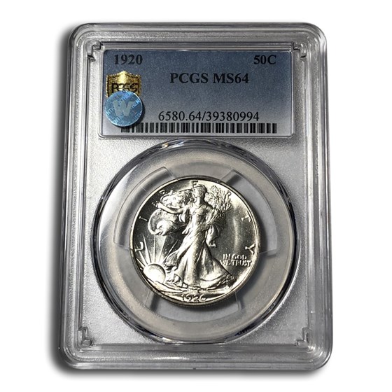 1920 Walking Liberty Half Dollar MS-64 PCGS 1920 Walking Liberty Half Dollar MS-64 PCGS